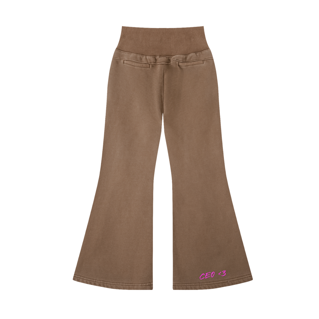 (CEO) Vintage Washed Flared Fleece Pants
