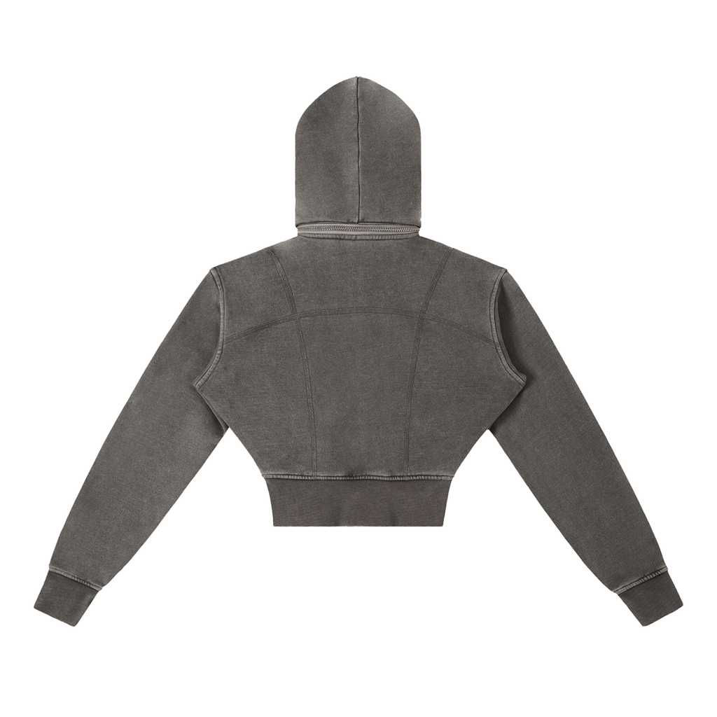 (CEO) Vintage Washed Cropped Fleece Hoodie