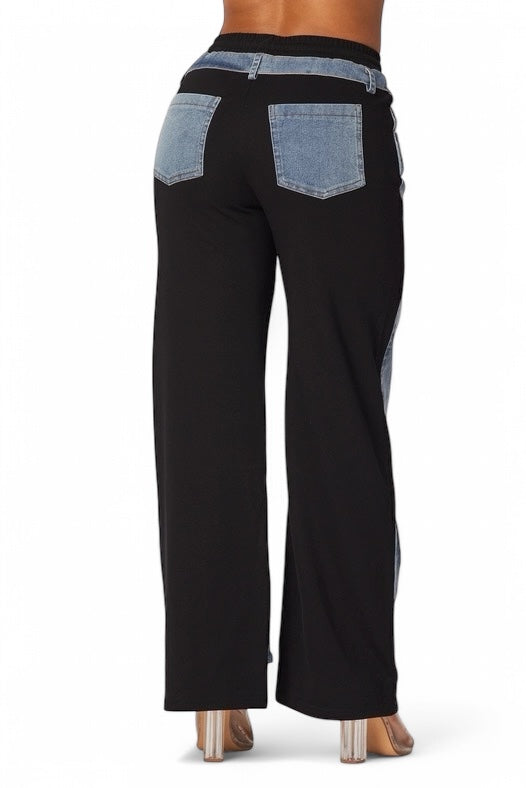 Still Got It Denim Jeans/Sweatpants Mix