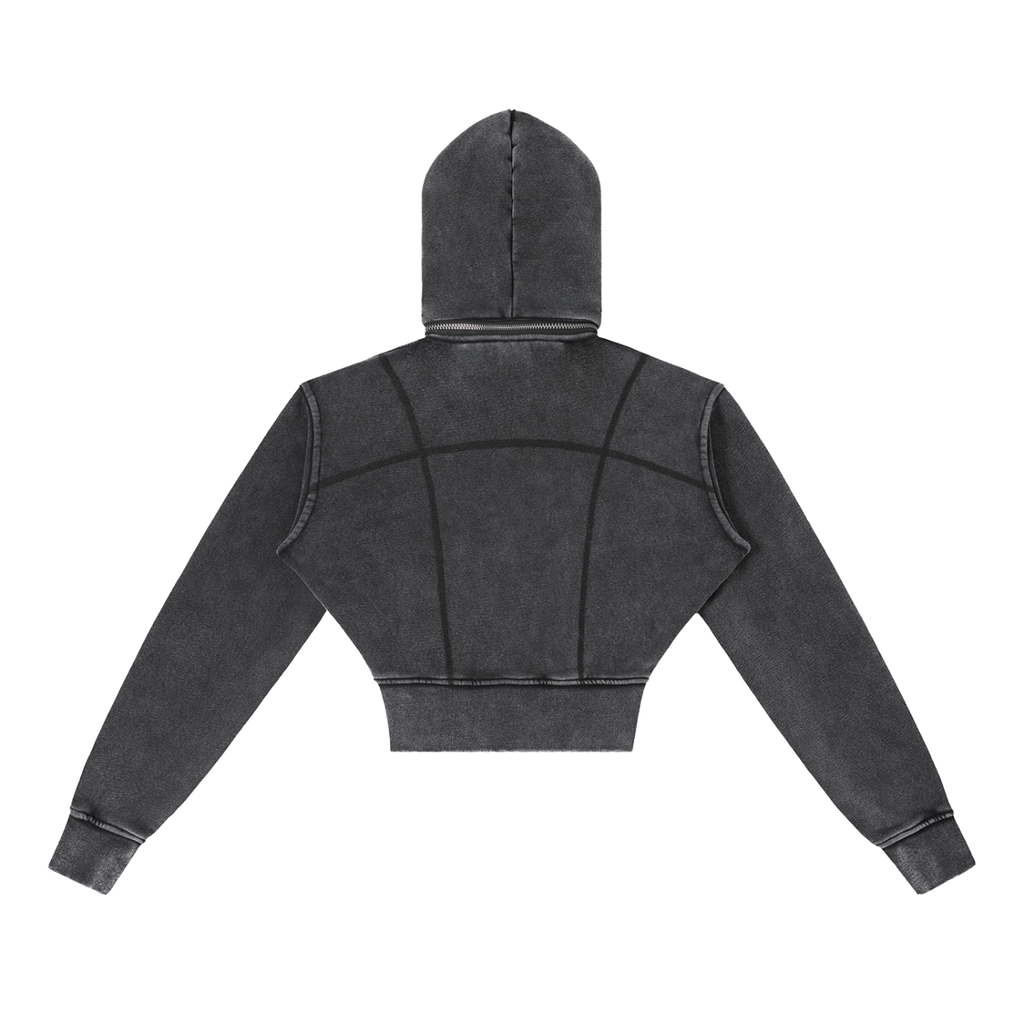 (CEO) Vintage Washed Cropped Fleece Hoodie